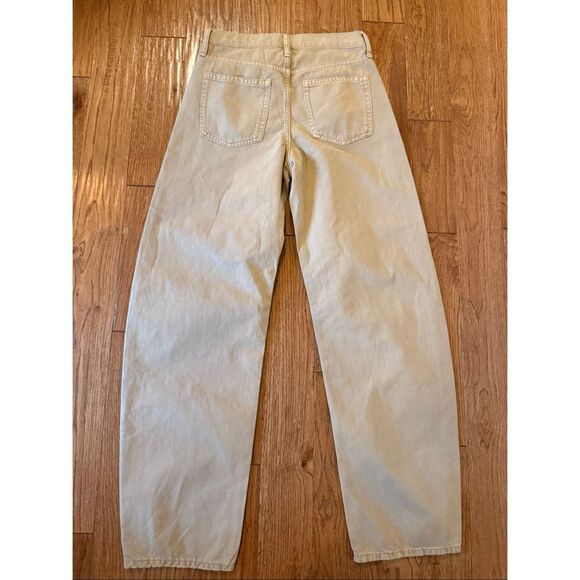 Gap NWOT tan high rise barrel jeans size 6/28 tall - Picture 5 of 9